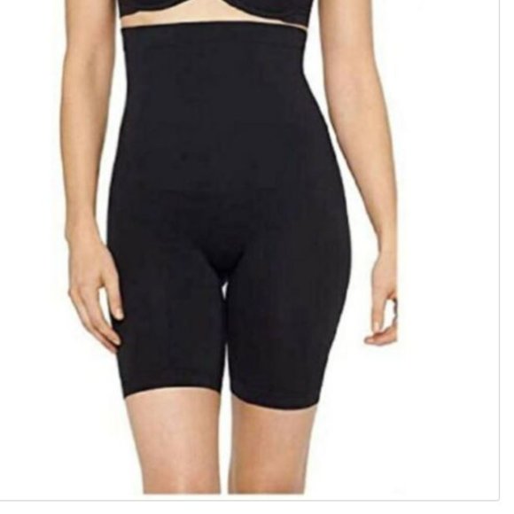 New!! Yummie Women's 2 Pack Black Nude High Waist Shaping Short NEW! - Picture 4 of 5